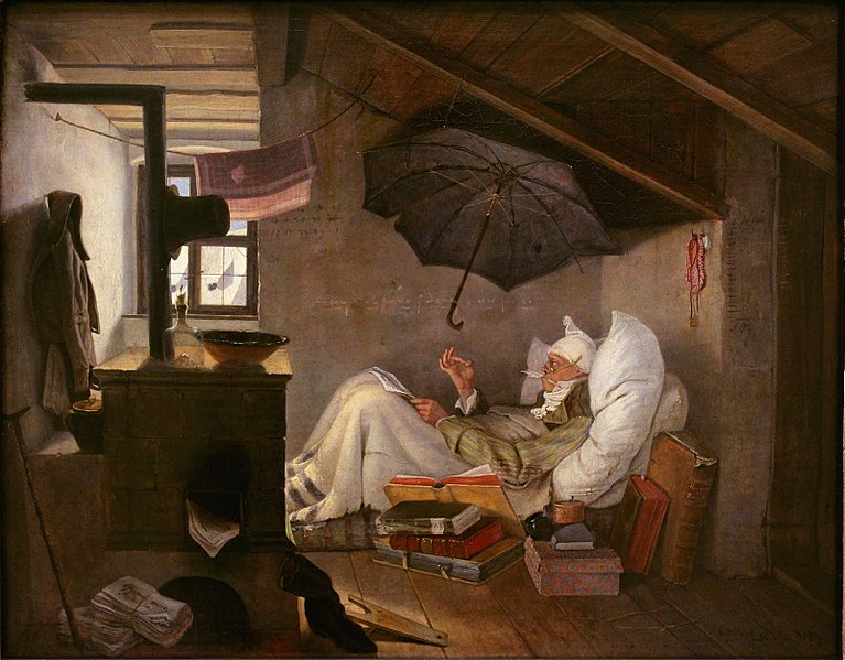 767px-Carl_Spitzweg_-_Der_arme_Poet_(Neue_Pinakothek)